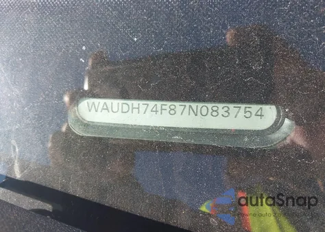 2007 Audi A6 3.2 из США, поврежденный, VIN WAUDH74F87N083754